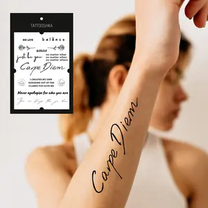 CARPE DIEM (LB-114). Temporary tattoos. Party tattoos. Kids tattoos. Custom design. Tattoo sets. Ukrainian. Realistic. Waterproof