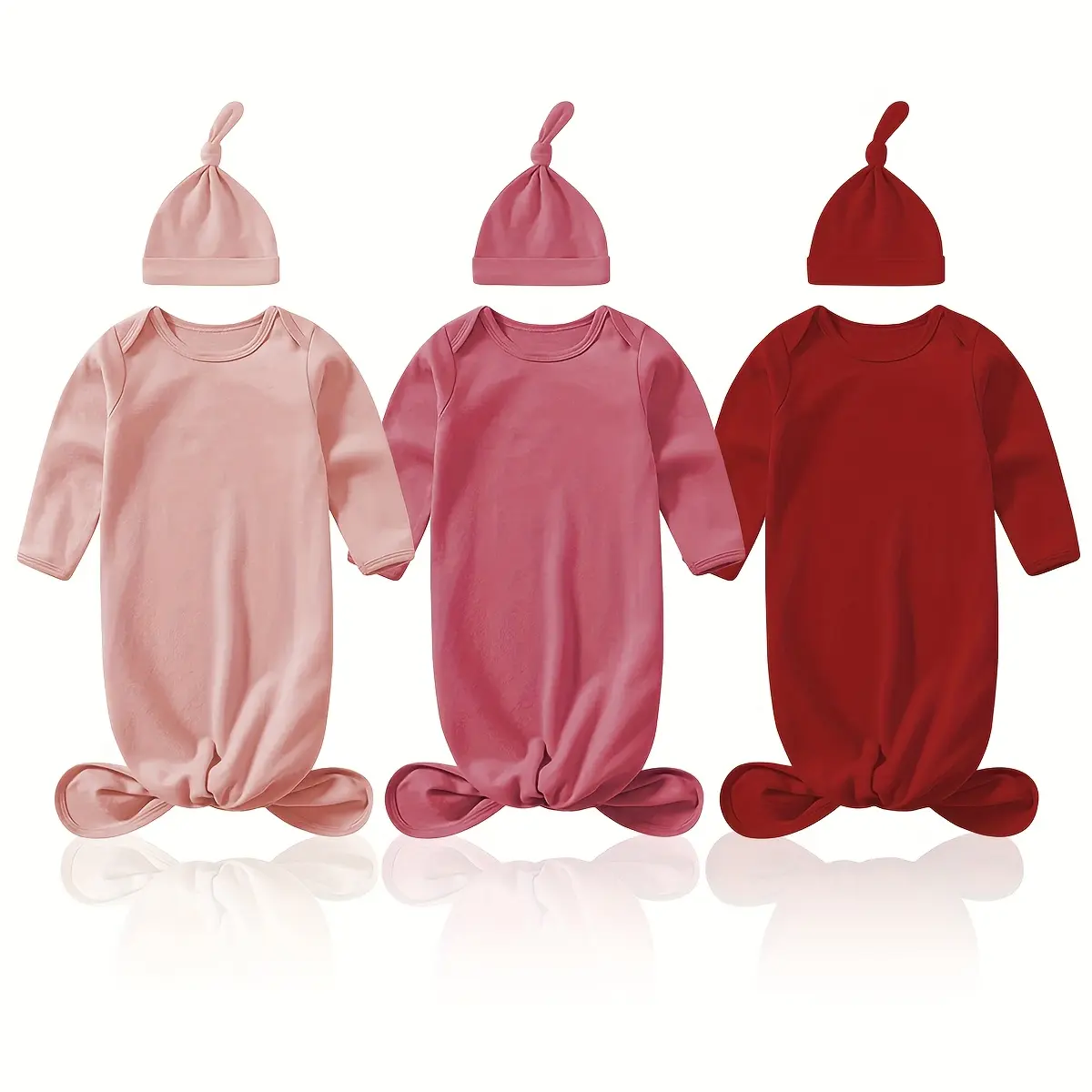 3 Pack Newborn Swaddle Blanket Set, Soft Breathable Anti-Startle Wrap with Absorbent Bib, Unisex Bedding Essentials for Preemie & Newborn Babies Breathing Band Starter safety