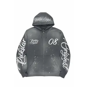 Nakesha 2.0 Vintage Grey Zip Up Hoodie