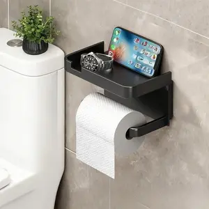 Toilet Paper Holder, Plastic Storage Rack, Kitchen Towel Holder, Condiment Bottle, Roll Toilet Paper Holder - Space-Saving Storage Rack with Toilet Manager Holder Easy-to-Install Bathroom Rack Bathroom Organizer