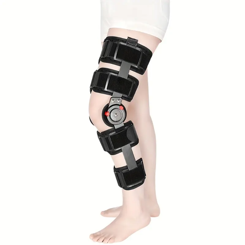 Hinged Knee Brace ROM Adjustable -AULEXMED- Knee Support Orthosis Immobilizer Protector For Left Leg And Right Leg, Both Men And Women