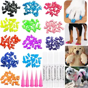 100pcs Dog Nail Caps, Claw Covers With Glue and Applicators (XXL) Cat  Nail  Caps