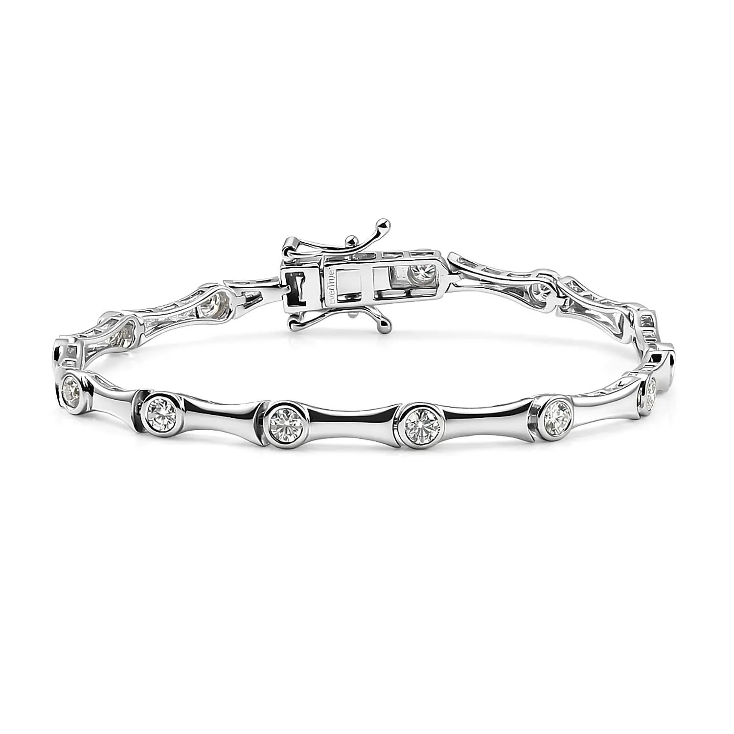 EverTrue Moissanite Bracelet in Platinum Bond (6.50 In) 1.40 ctw