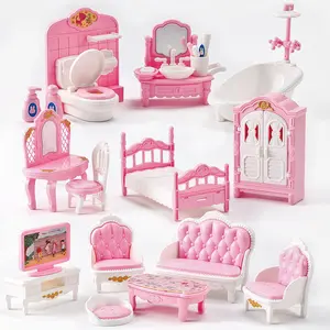 Mini Educational Play Toy Set, Pretend Play Set with Kitchen and Bathroom Accessories, Ideal for Boys and Girls Birthdays and Christmas, Perfect for Kids Playroom Decoration, Kitchen Playset