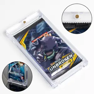 1/2/5/10pcs Clear Cards Booster Pack Magnetic Holders Thickened Magnetic Protection Display Case with Secure Sealing for PTCG TCG MTG Trading Card Pack, Card Collector & Gamer TCG Storage (Not Included Cards Pack)