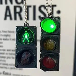 Traffic Light Keychain For Bags Light Key Holder, Unique Backpack Accessory for Fun and Style, Novelty Keyring for Everyday Use, Light Up Keys, Stylish Keychain