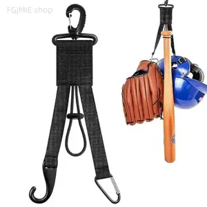 Includes shipping fee. New 2-pack 3-in-1 portable baseball clip/strap set for backpacks—baseball gear hooks for gloves and caps.