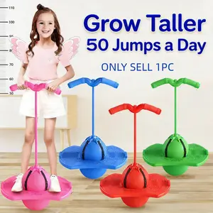 Bouncing Ball With Handle Pump, Balance Platform Bouncy Jump Pogo Ball, High Jump Trick Board Pogo Bouncing Ball, Safe and Fun Pogo Stick, Improves Balance & Coordination for Indoor Outdoor, Inflatable Fitness Toy Gift,for Balance/Coordination/Fitness