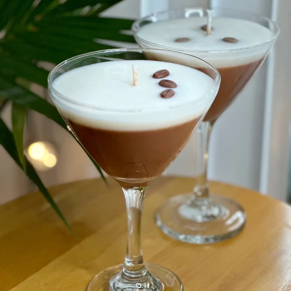 Gift Set Candles ! 2 pcs candles  Handmade Espresso Martini Soy Candle Set - Rich and Creamy Coffee Scent - Decor Cozy Scented Aroma
