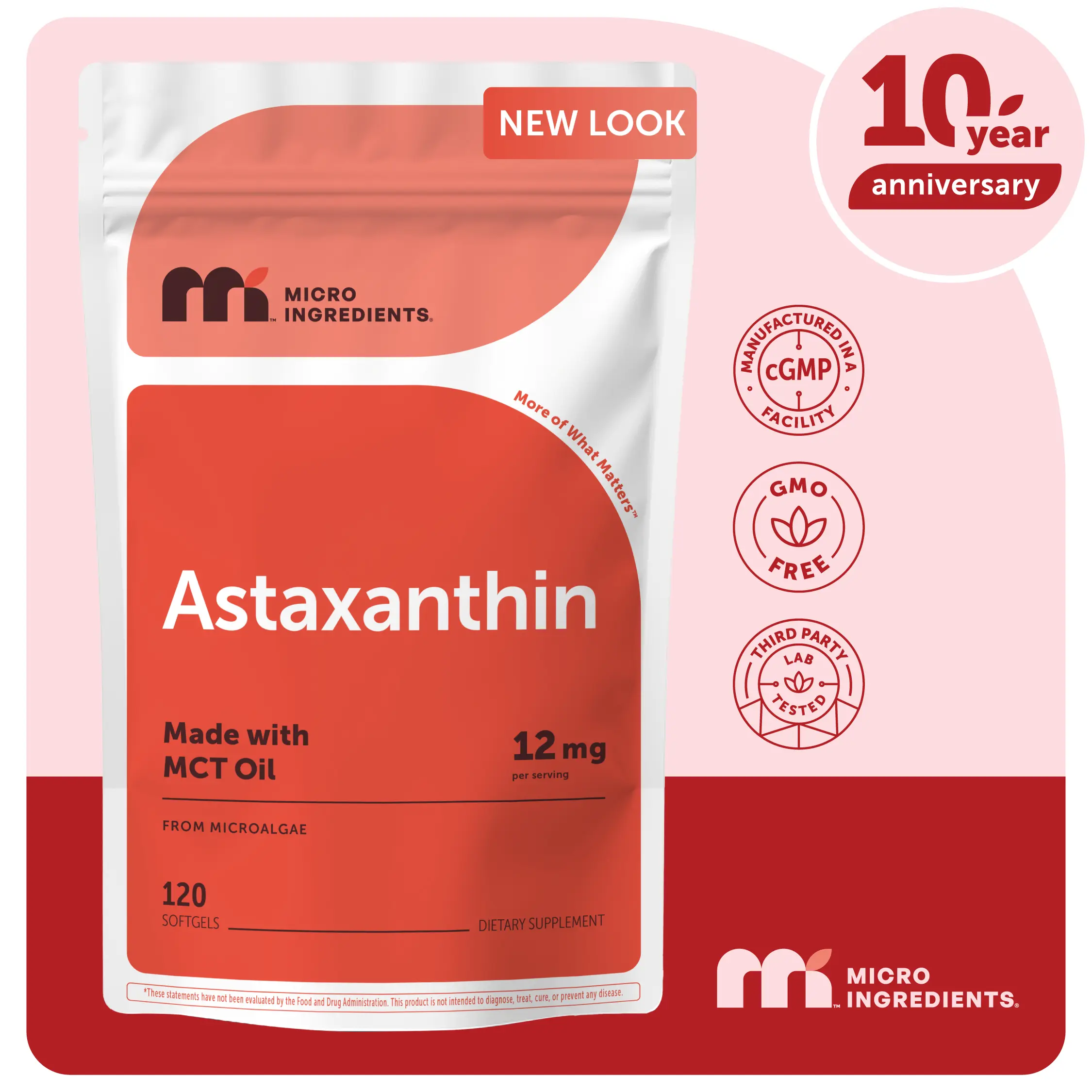 Micro Ingredients Astaxanthin 12mg | Natural Tanning, Fresh Microalgae Source, Easy to Swallow Micro Ingredients Astaxanthin 12mg | Natural Tanning, Fresh Microalgae Source, Easy to Swallow