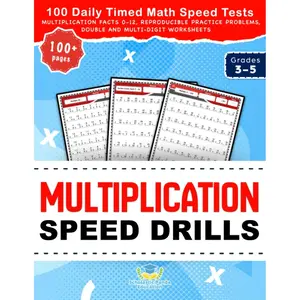 Multiplication Speed Drills: 100 Daily Timed Math Speed Tests, Multiplication Facts 0-12, Reproducible Practice Problems, Double and Multi-Digit Worksheets for Grades 3-5 (Practicing Math Facts) Paperback – February 13, 2021