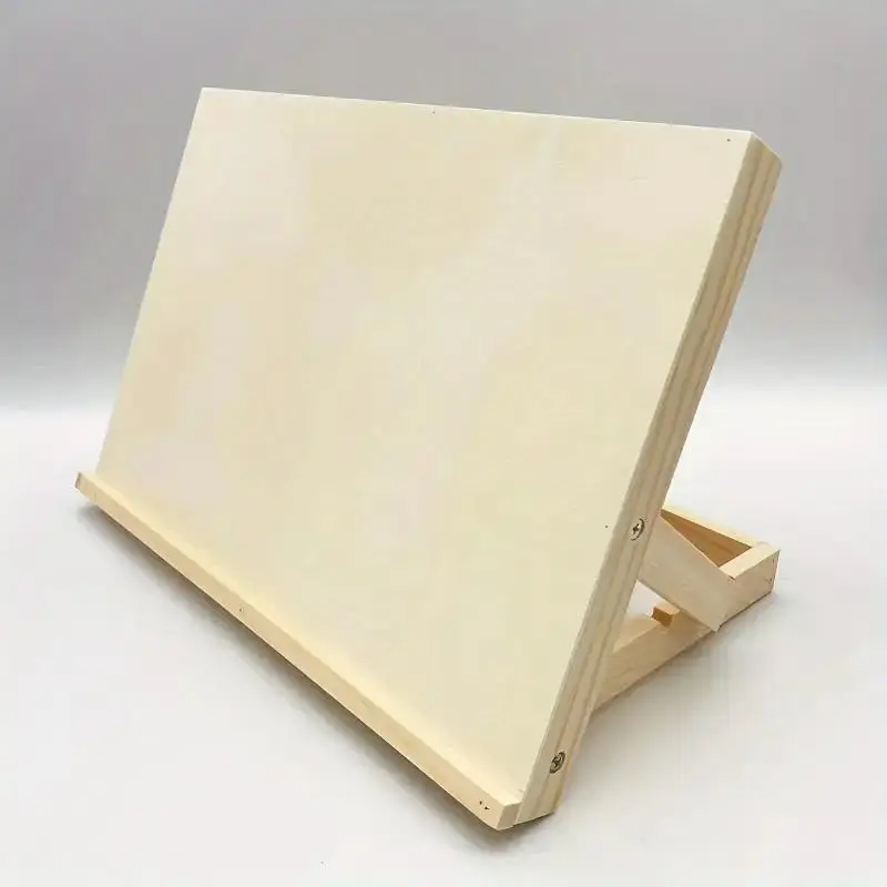 Wooden Folding Bookshelf Art Easel, Adjustable Standing Easel, Portable Real Wood Texture, Adjustable Incline Writing Board, Ideal for Home Artists, Students, Office Workers