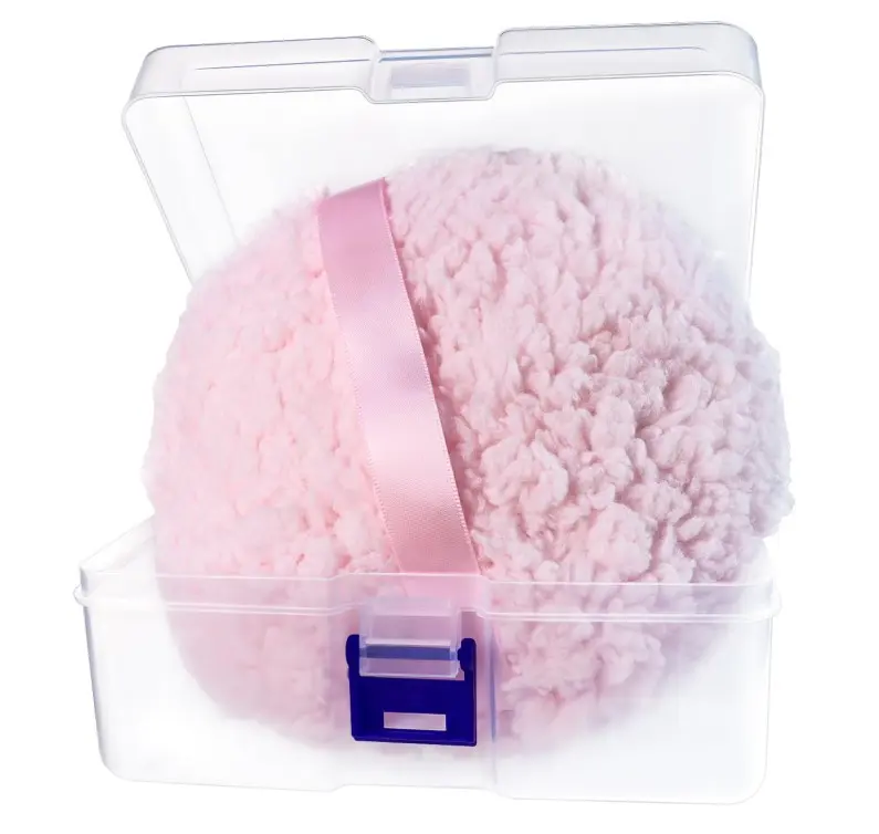 Powder Puff, 6” X 3” Body Powder Puff, Oversize Dust Puffs for Women, Soft and Comfortable Body Powder Puff and Container