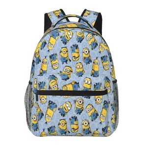 Funny Minions Backpack Large capacity Minion toys daily commuter bag for Outdoor Hiking Business Anime Cartoon Casual Minion Business laptop Daypack  Unisex Gifts for Men Women