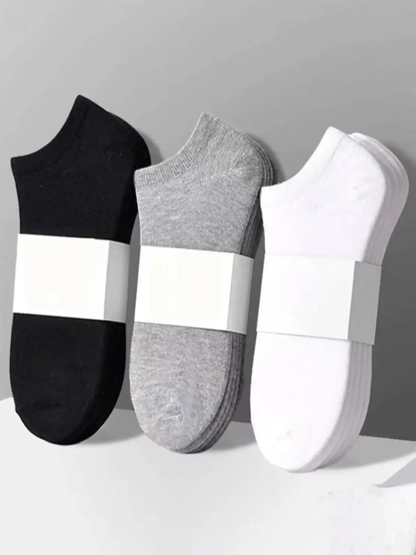 Men's Solid Color Ankle Socks, Casual Basic Extra Low Cut Socks for Men, Men's Anklets for Summer, National Day Offers