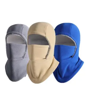 2025 Winter Warmth 2-in-1 Hat & Face Mask - Windproof, Thick Fleece Lining for Cycling, Running, Skiing, Machine Washable, Black