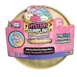 Rainbow Mystery Squishy Bun Series 3 Stress Relief Toy - Super Rare Glitter Dumpling - Bamboo Steamer Style Packaging - Viral Sensation -rms