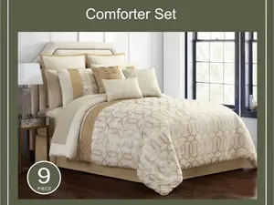 Artistic Home Textiles –Luxury Bedding Collection – 9-Piece Comforter Set with Decorative Pillows | Queen, King & Cal King