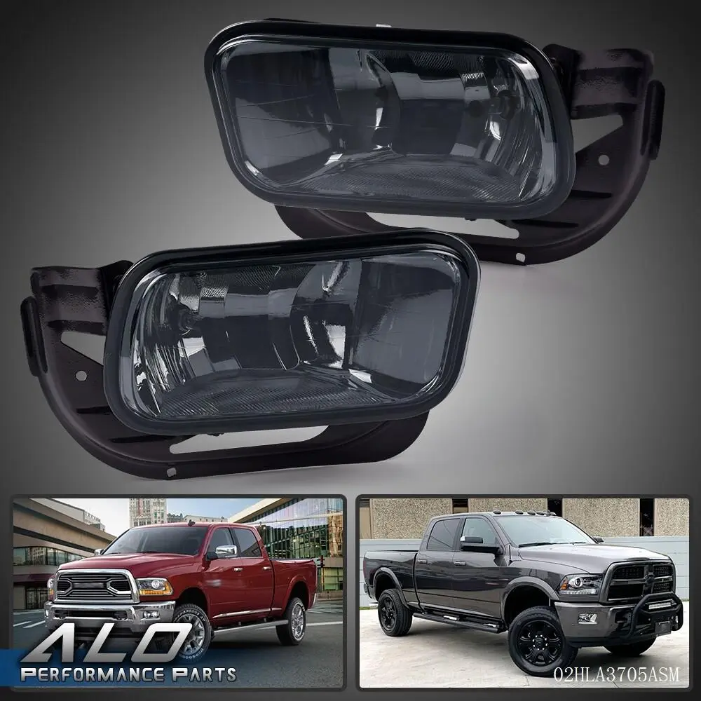 Bumper Fog Lights Lamps Fit For 09-12 Dodge Ram 1500 10-18 2500 3500 Smoked