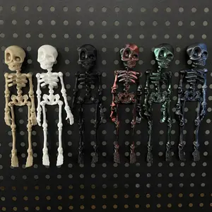 Skeleton Fridge Magnet – 3D Printed Spooky Poseable Magnetic Halloween Decoration for Fridge, Locker, Office, or Metal Board