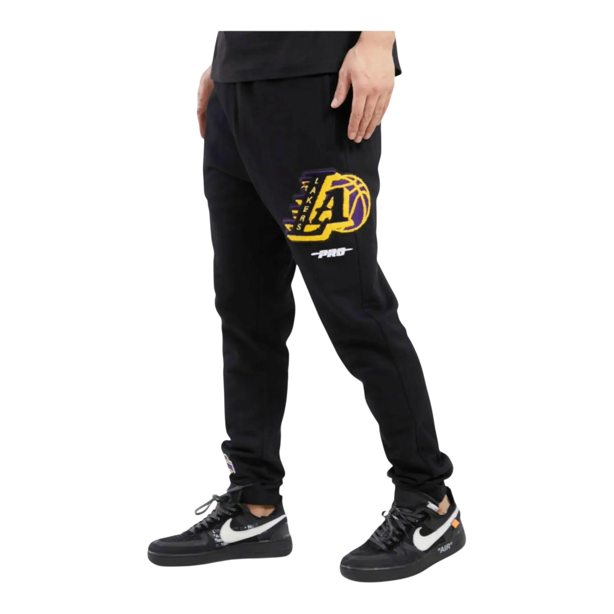 Pro Standard NBA Los Angeles Lakers Mash Up Logo Sweatpants in Black | Men's