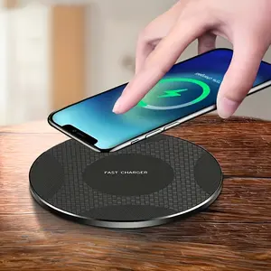 Upgraded Fast Wireless Charger, Compatible with iPhone 17/16/15/14/13/12/11/8 Series, Samsung Galaxy S25/S24/S23/S22/S21/S20/S10/S9/S8/S7/S6 Series, Note 20/10/9/8/5 Series, Slim Design Suitable for Bedside and Office Desk