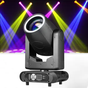 YUERLT 300W Professional Stage Light LED Beam/Wash Fixture with 22 DMX Channels, 8+16 Prisms, 12-Color Wheel & Frost Filter for Concerts/Weddings/Clubs