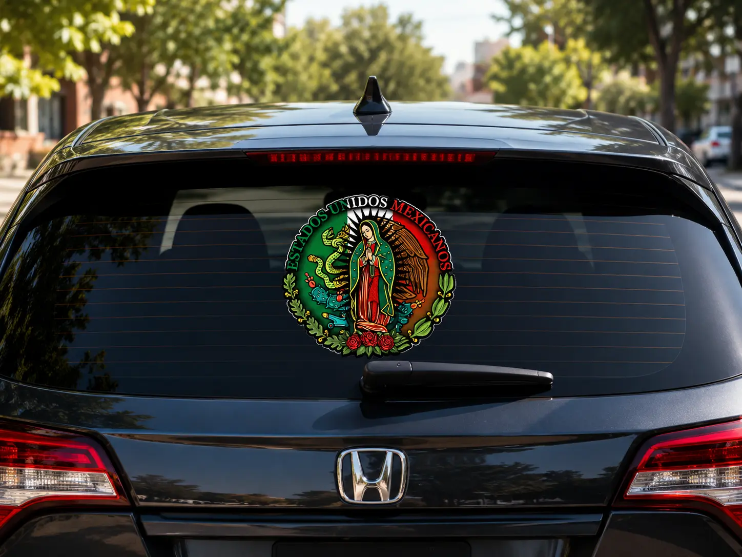 8" x 8" Our Lady of Guadalupe Vinyl Car Decal | Waterproof Window Sticker | Premium Adhesive Vinyl