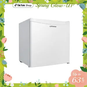 Upstreman mini fridges 1.7 Cu Ft with Freezer FR17 Adjustable Thermostat Energy Saving Low Noise Single Door Compact Refrigerator for Dorm Office Can Bedroom white fridge mini  brands Small pantry drink fridge skincare fridge Portable