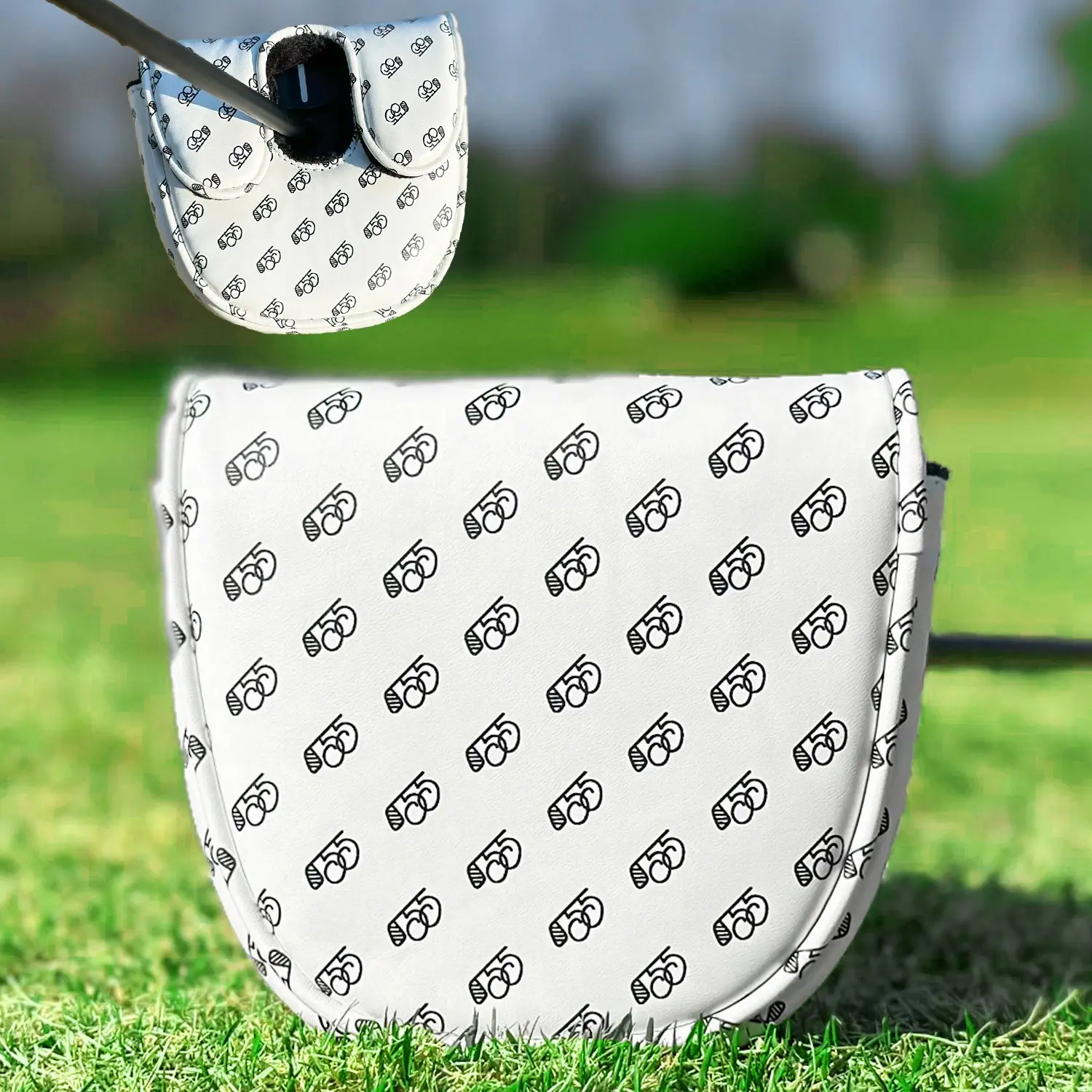 Df3 Putter Golf Putter Head Cover, PU Material, Magnetic Closure, Scratch Resistant, Compatible with Putter Accessories, Golf Accessory, Golf Supply