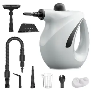 High Pressure Steam Cleaner with Detergent Tank, Handheld Portable Steamer for Kitchen, Bathroom, Car & Grout Cleaning, Multi-Surface Cleaning Tool, 1200W