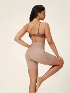 Curvamor Stay-In-Place Smooth Shapewear Shorts Soft Fabric Ruched Design Compression Anti-Slip Grip Technology Invisible for Women Daily Wear