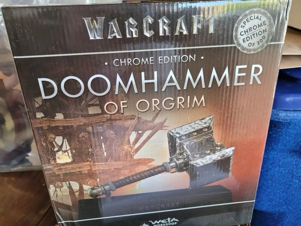 Warcraft Blizzard LE Chrome Doomhammer Statue 1/6 Replica Weta Workshop