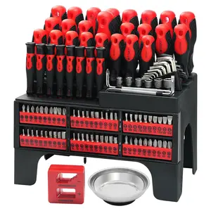 118-Piece Magnetic Screwdriver Set, Screwdriver Set with Plastic Racking, Precision Screwdriver, Magnetizer Demagnetizer and Magnetic Bowl, Repair Tools Set for DIY and Home Improvement