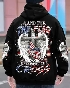 Stand For The Flag Kneel For The Cross Men's All Over Print Shirt / T-shirt Sweatshirt Hoodie Zip Hoodie