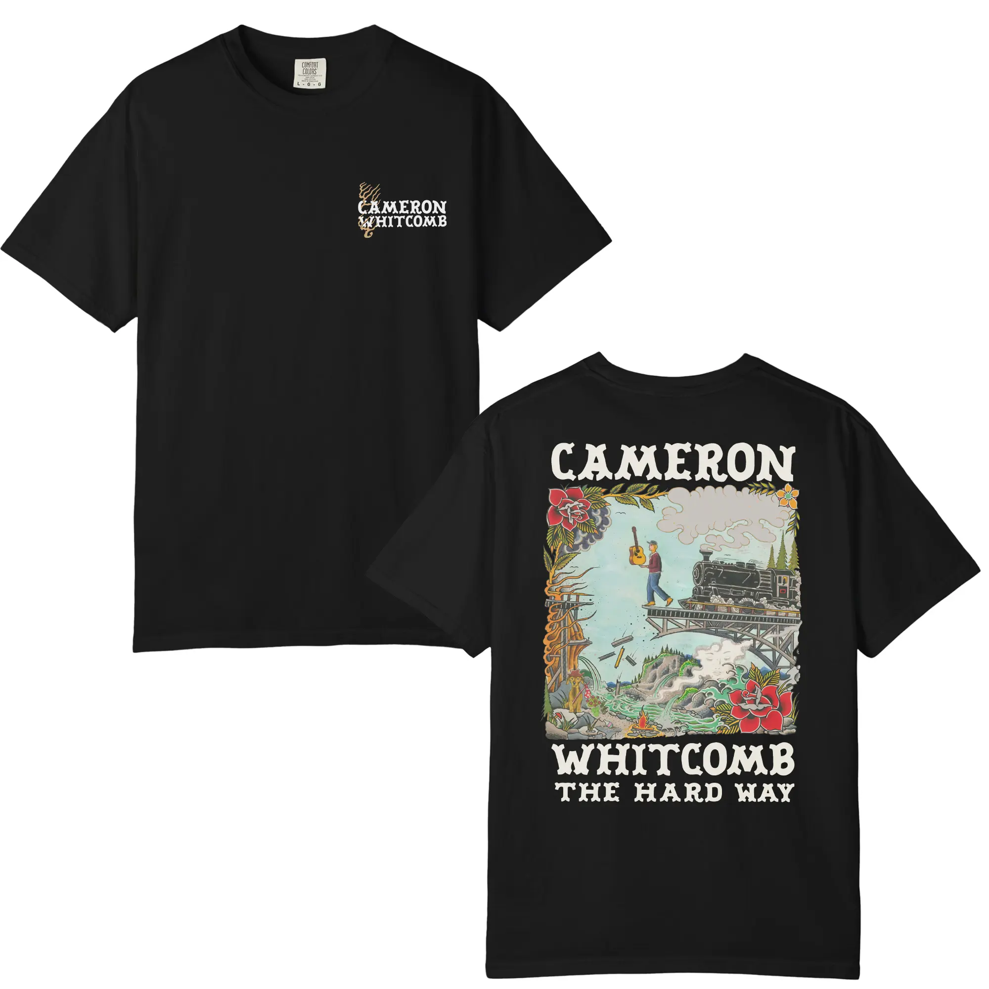 Cameron Whitcomb Tour Comfort Colors Shirt, The Hard Way Shirt, Retro Landscape Graphic Tee, Gift for Fans