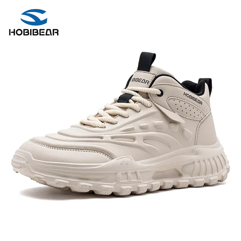HOBIBEAR Unisex Leather Barefoot Boots Zero Drop Wide Toe Box Minimalist Mid Top Hiking Walking Boots boots