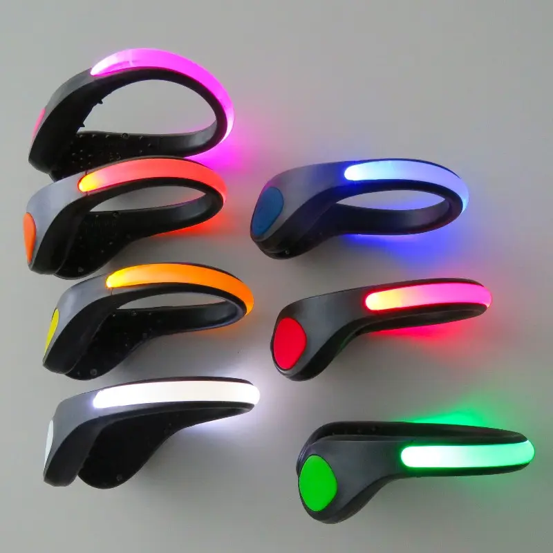 U-Shaped Rubber Glow Safety Shoe Clip Light - Durable Mini Highvis Warning Light with 2 Modes for Runners, Heels, Pvc+Silicon, Night Run, Two Modes