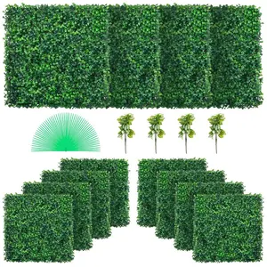 12PCS 20x20in UV-Protected Artificial Boxwood Panels, 1.6 Privacy Screen Hedge Wall, Decorative Artificial Grass Backdrop for Outdoor Garden Fence & Indoor Room Decor (Tools & Hardware)