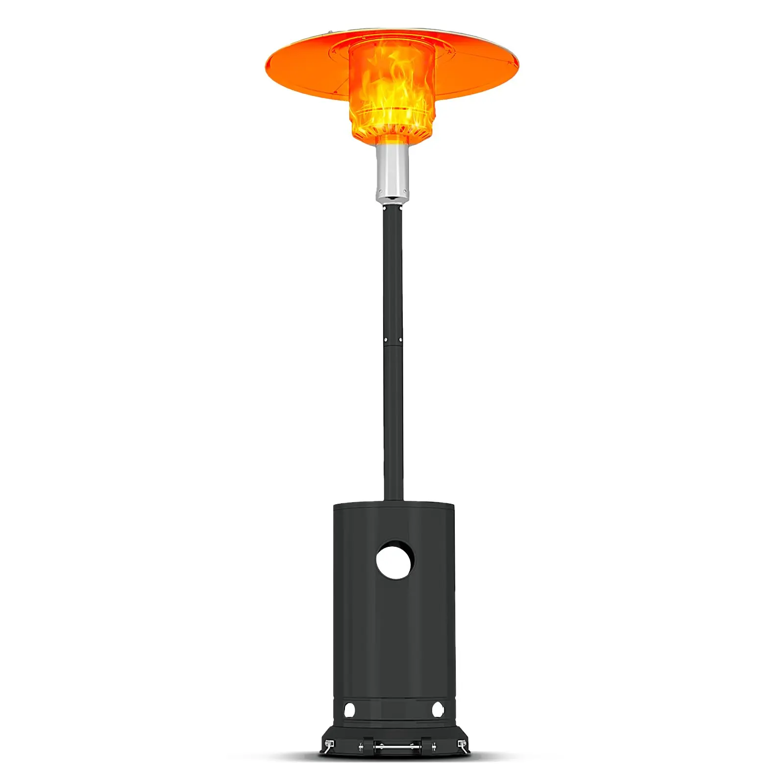 GARVEE 48,000 BTU Patio Heater, Propane Stainless Steel Patio Heater With Wheels, Outdoor Propane Heaters for Backyard, Garden, Patio, Porch and Pool, Gray