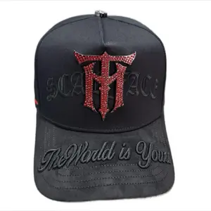 Cap “Tony Montana”,”the world is yours”Black/red, La office hats.