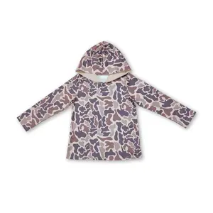 Camouflage Kids Beige Pullover Hoodie