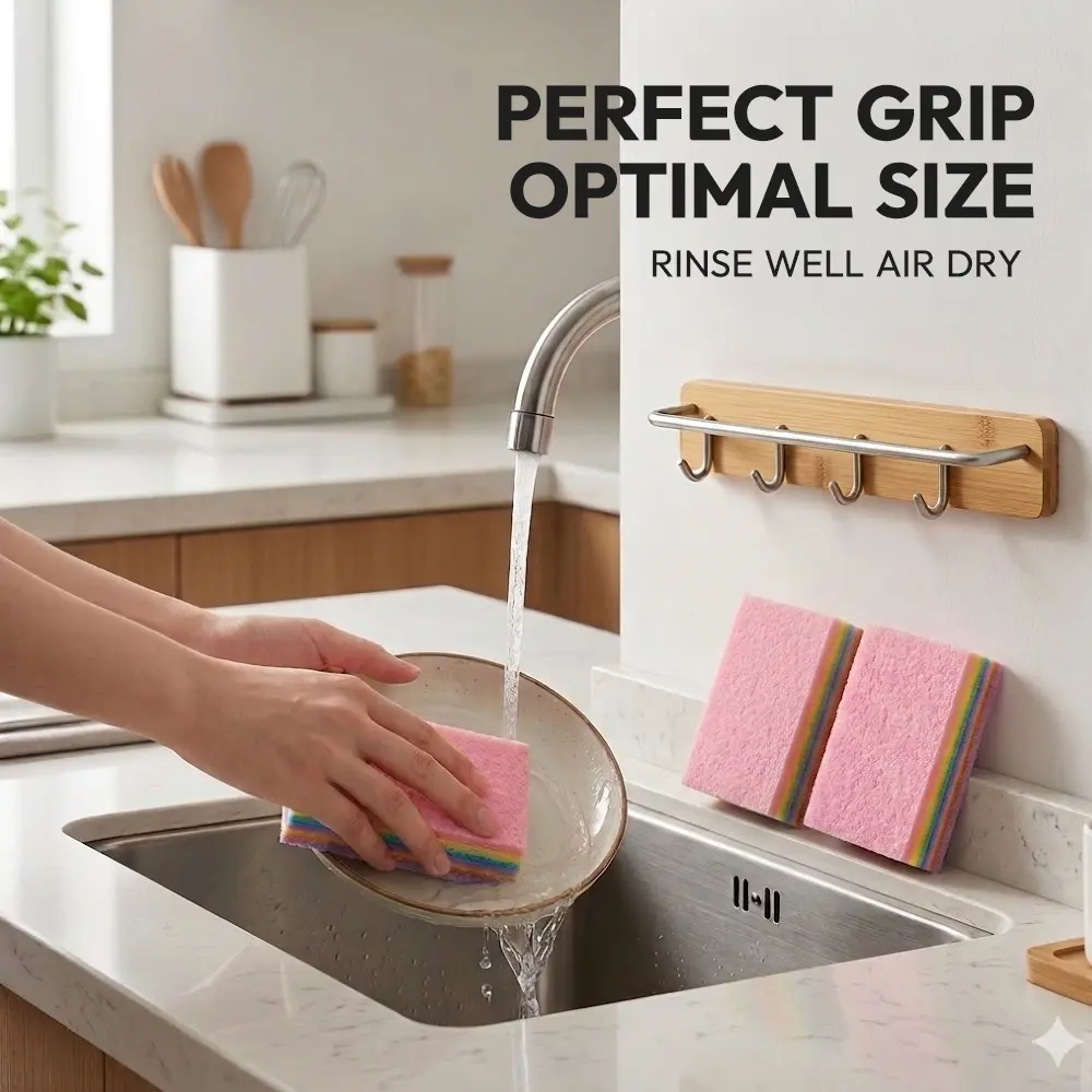 12-Layer Peelable Rainbow Stripe Cleaning Cloths - PVA & Microfiber, Non-Abrasive, Super Absorbent, Reusable, Streak-Free, Hygienic Peeling Design for Indoor Daily Use on Counters, Drying Glass, Kitchen Surfaces, Colorful, Scratch Resistant, Multifunction