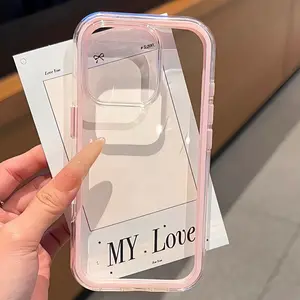 A stylish high-quality contrasted transparent anti-drop iPhone 15 smartphone case, made of soft rubber with transparent material, compatible with iPhone 17/17 Pro/17 Pro Max/16/16 Pro/16 Pro Max/13/13 Pro/13 Pro Max/12/12 Pro/12 Pro Max/11/11 Pro/11 Pro M