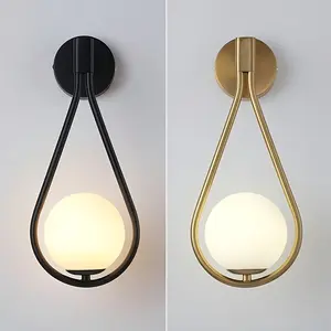 Medieval Style Wall Sconces Set of 2, Iron Lamp Body, Elegant Water Drop Design, Vintage Half-Embedded Pendant Lights