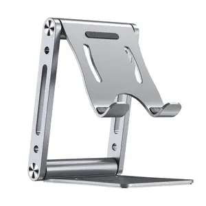 HolidayHaul Phone Holder for Desk 360° Adjustable Folding Portable Stand Compatible with iPhone 17/16/15/14/13/12/11/X & All 4-8 Inch Smart Devices Anti-Scratch Anti-Slip Desk Companion