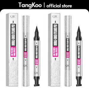 [Buy 1 Get 1 Free] 2 in 1 Double-Ended Stamp Eyeliner - Waterproof, Sweatproof & Smudge-Proof, Long-Lasting Black Tint Wingliner, Easy and Simple Eye Makeup