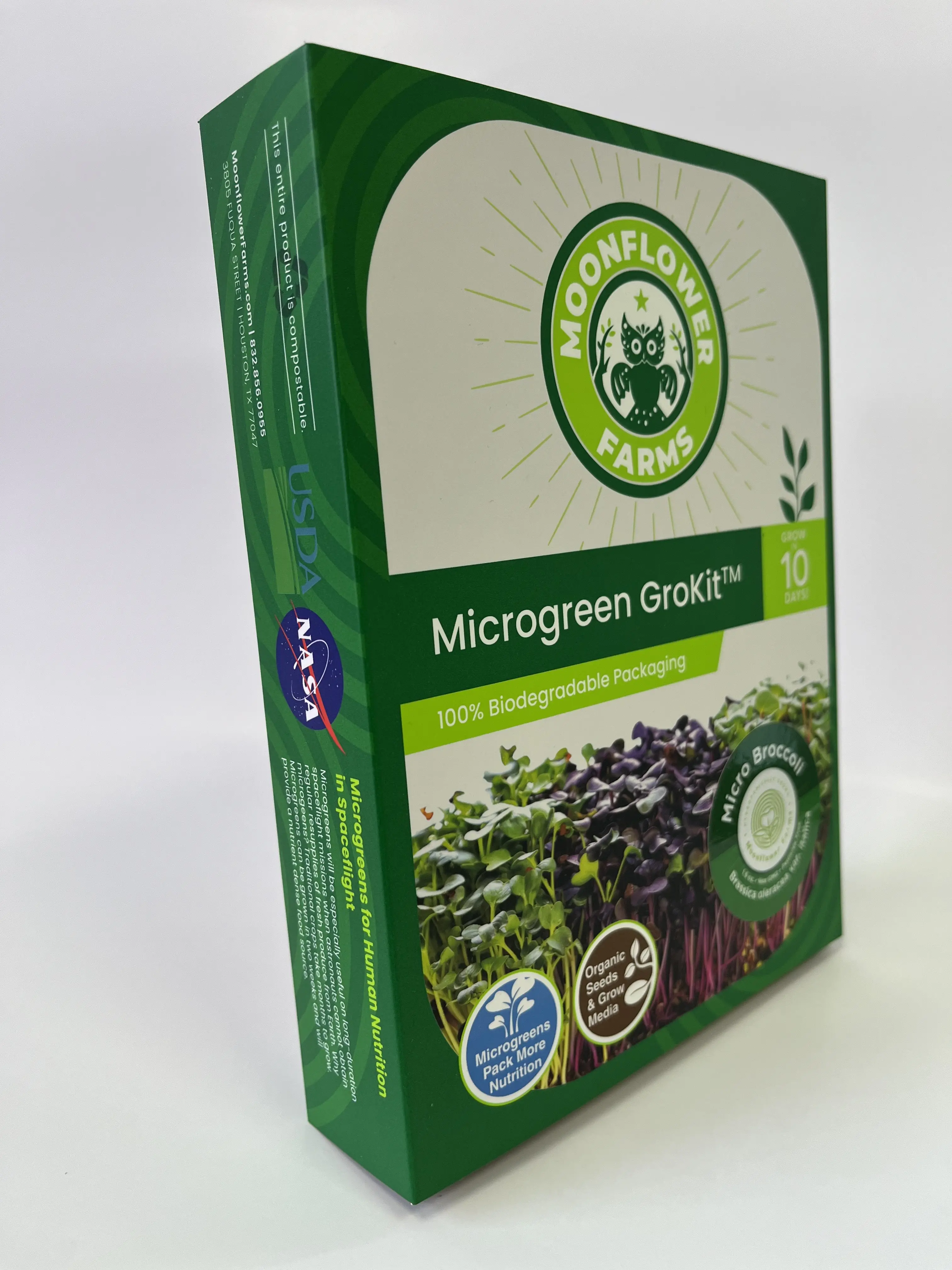 Moonflower Farms Microgreen GroKit - Grow Your Own Microgreens in Just 10 Days - Simple & Fun Gardening Kit for Beginners