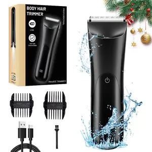 Electric Body Hair Shaver-Groin Hair Trimmer, Ball Trimmer for Men - Replaceable Ceramic Blade Heads,USB Recharge, Male Hygiene Razor Safe Quick Gifts Cordless Gentle Trimming Fast Trimming