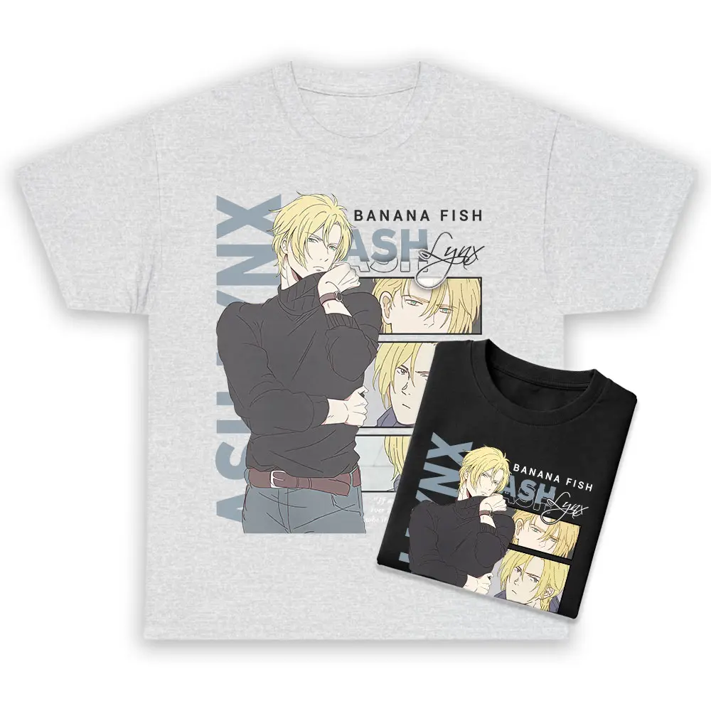 Banans Fish Ash Lynx Eiji Okumura Anime Boylove T-shirt Gift For Fan Fabric Top Womenswear
